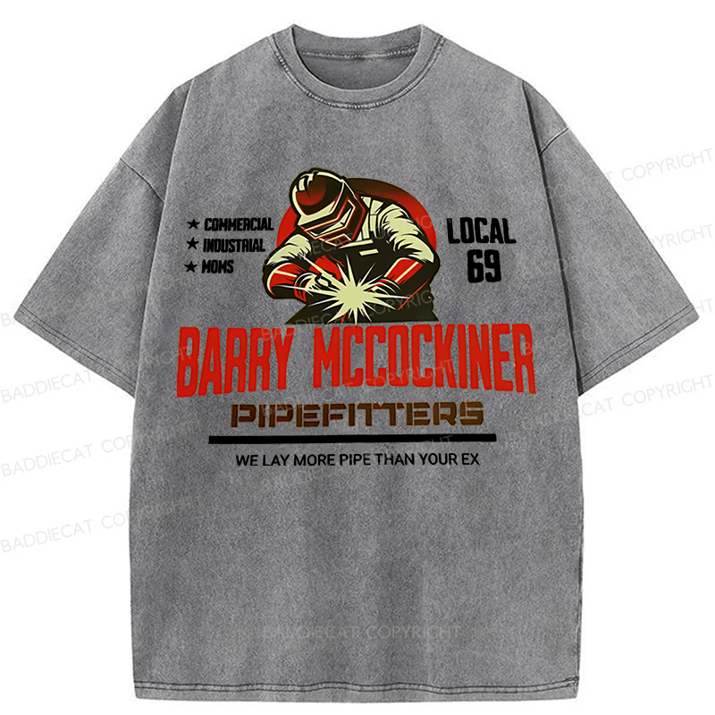 Baddiecat Barry Mccockiner Washed T-shirt