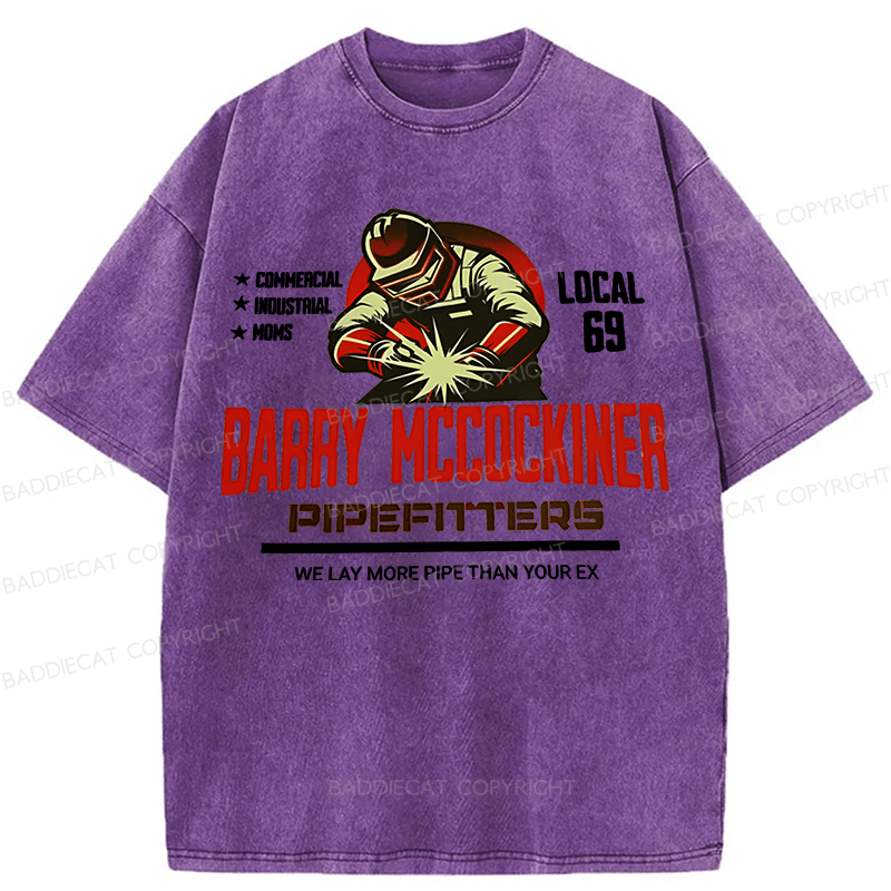 Baddiecat Barry Mccockiner Washed T-shirt