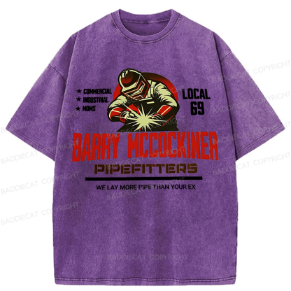 Baddiecat Barry Mccockiner Washed T-shirt