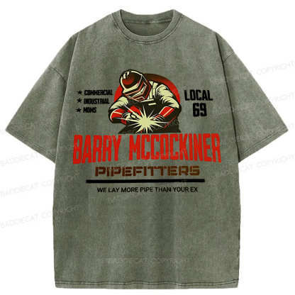 Baddiecat Barry Mccockiner Washed T-shirt