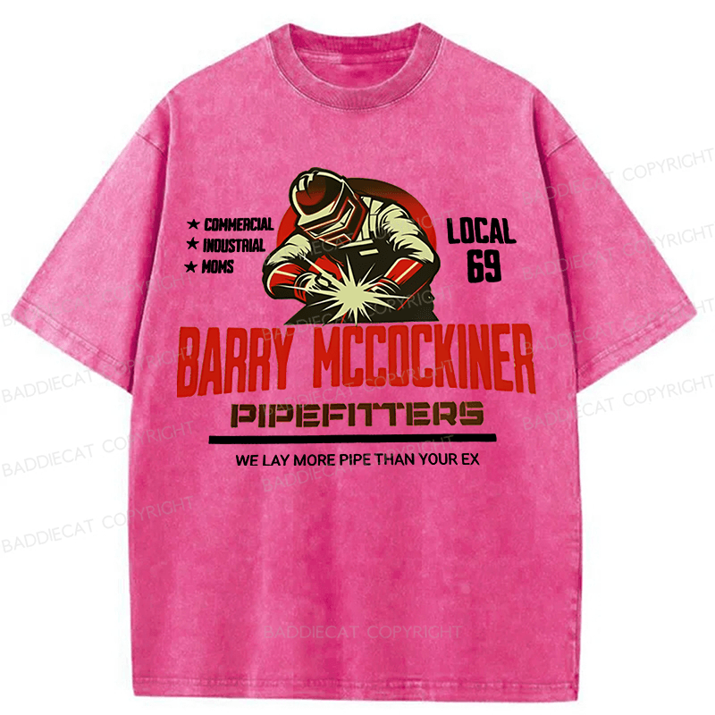 Baddiecat Barry Mccockiner Washed T-shirt