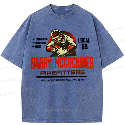 Baddiecat Barry Mccockiner Washed T-shirt