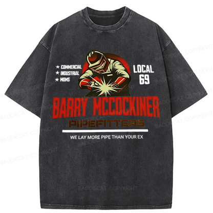 Baddiecat Barry Mccockiner Washed T-shirt