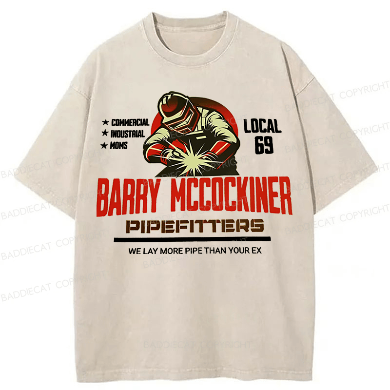 Baddiecat Barry Mccockiner Washed T-shirt