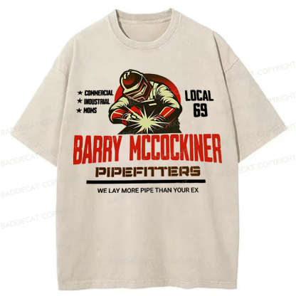 Baddiecat Barry Mccockiner Washed T-shirt