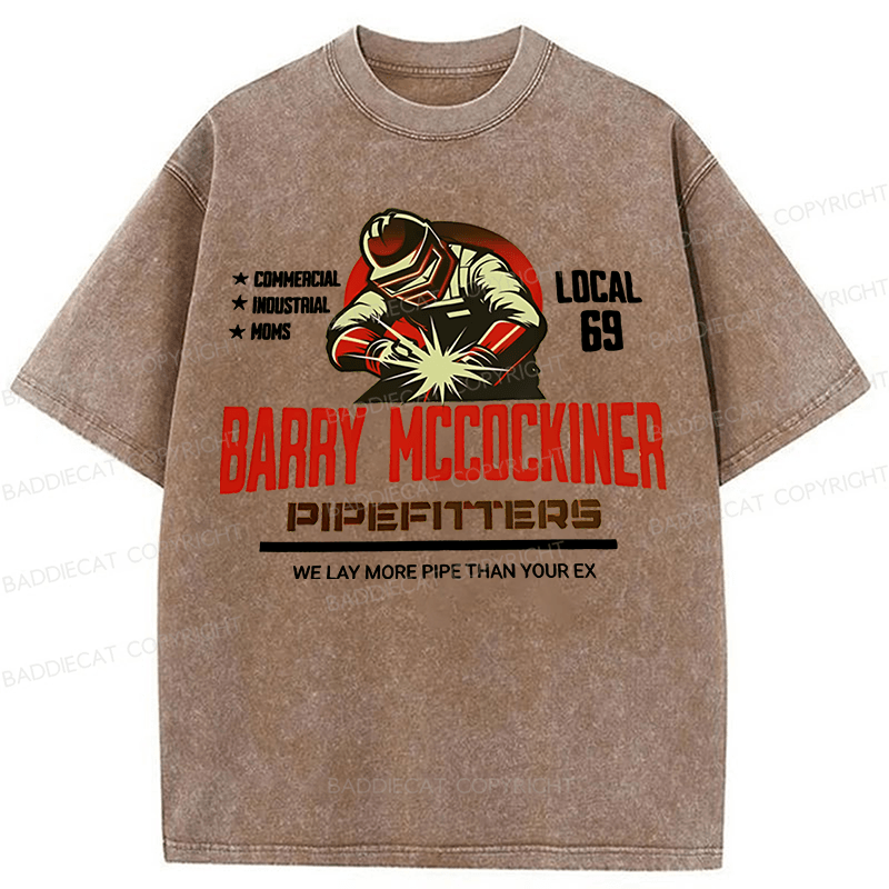 Baddiecat Barry Mccockiner Washed T-shirt