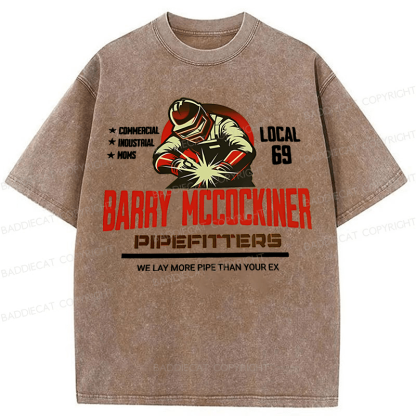 Baddiecat Barry Mccockiner Washed T-shirt