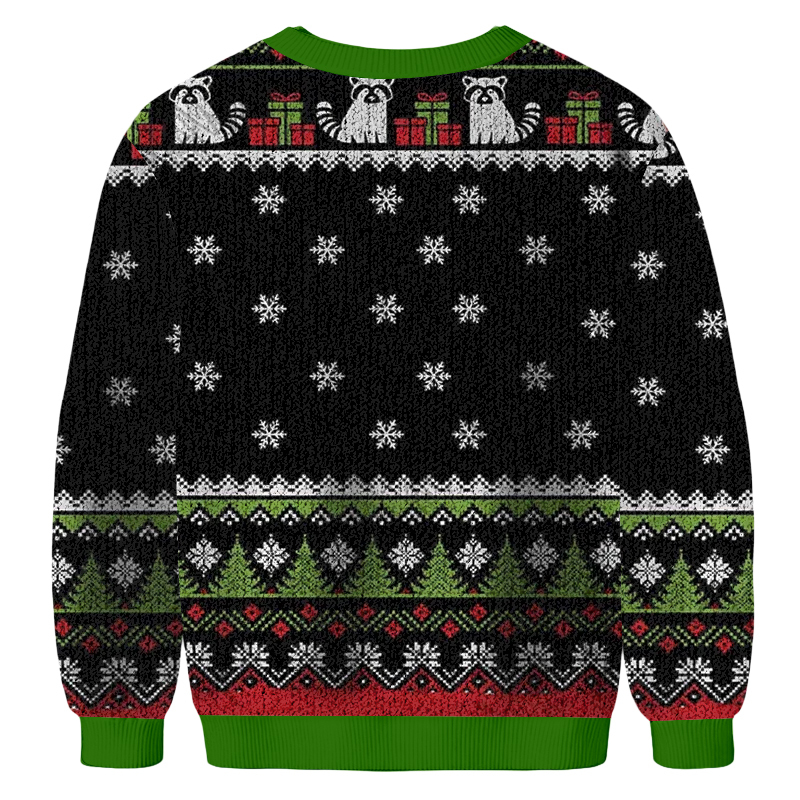 Raccoon Fun Christmas Ugly Sweatshirt