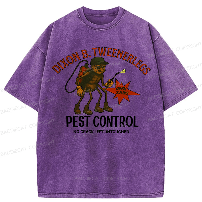 Baddiecat Dixon B.Tweenerlegs Pest Control Washed T-Shirt