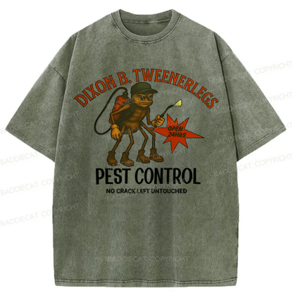Baddiecat Dixon B.Tweenerlegs Pest Control Washed T-Shirt