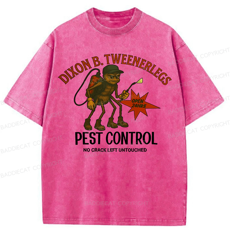 Baddiecat Dixon B.Tweenerlegs Pest Control Washed T-Shirt