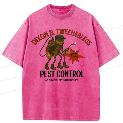 Baddiecat Dixon B.Tweenerlegs Pest Control Washed T-Shirt