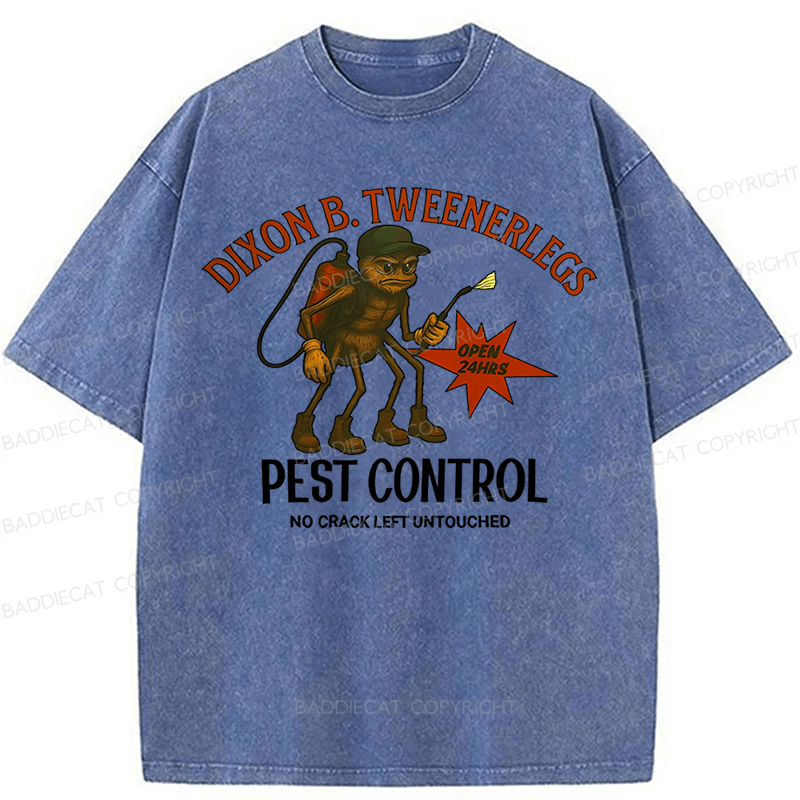 Baddiecat Dixon B.Tweenerlegs Pest Control Washed T-Shirt