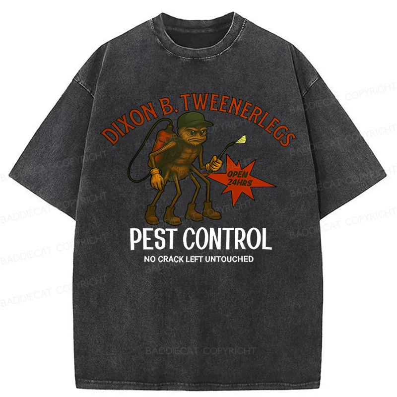 Baddiecat Dixon B.Tweenerlegs Pest Control Washed T-Shirt