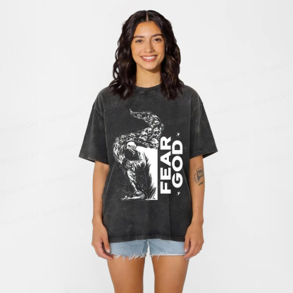 Baddiecat FEAR GOD Washed T-shirt