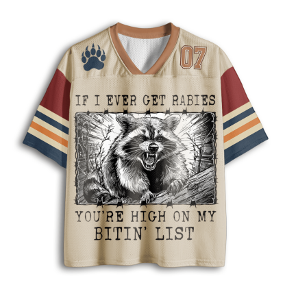 Baddiecat If I Ever Get Rabies You're High On My Bitin' List Mesh Jersey