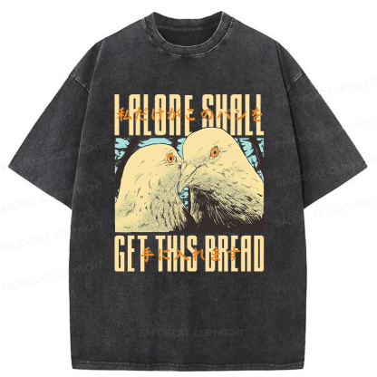 Baddiecat Japanese Get This Bread Pigeon Washed T-shirt