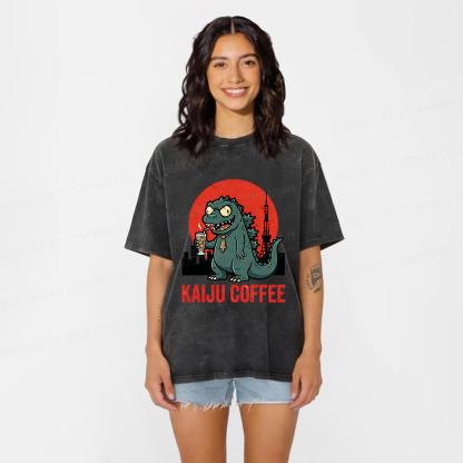 Baddiecat Kaiju Coffee Washed T-shirt