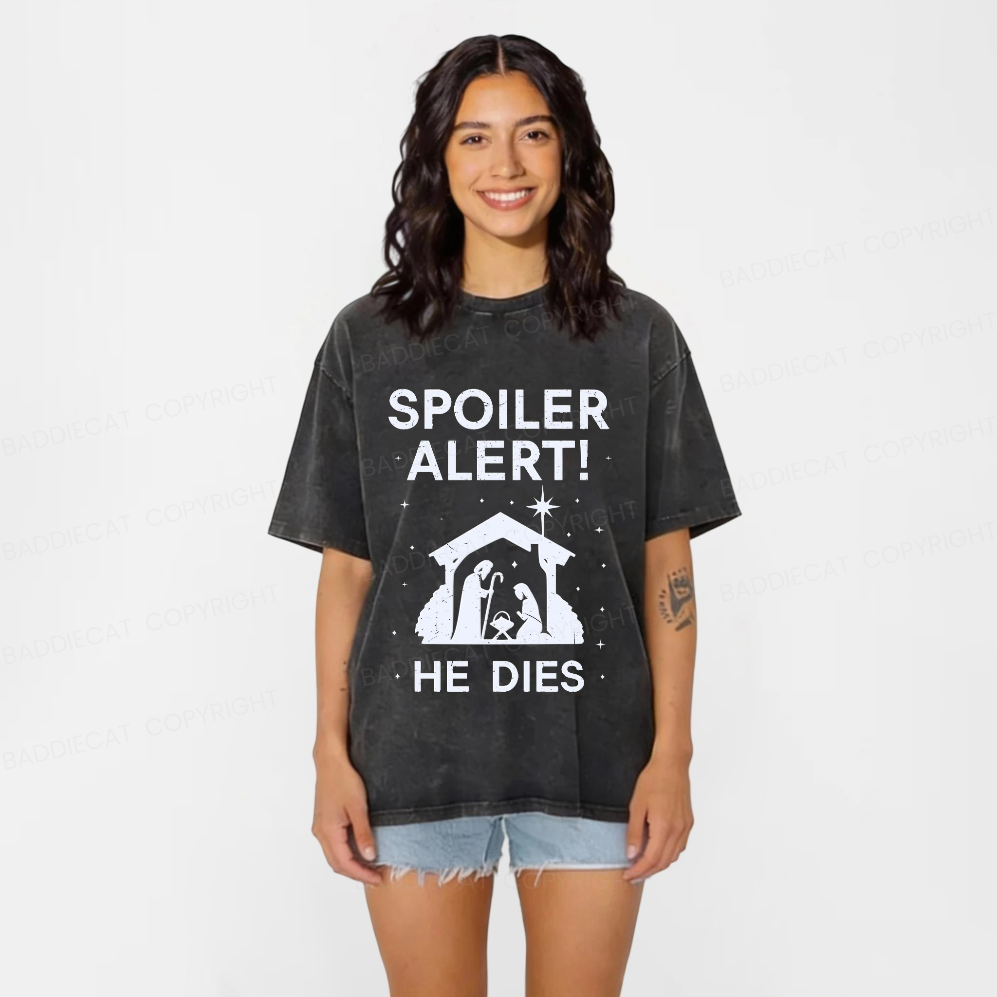 Baddiecat Spoiler Alert He Dies Washed T-shirt