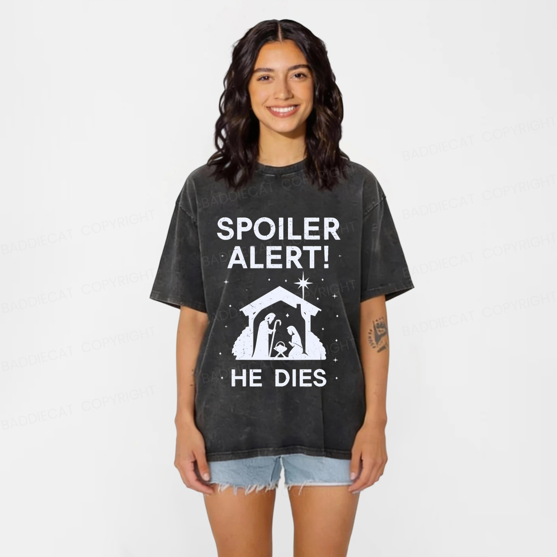Baddiecat Spoiler Alert He Dies Washed T-shirt