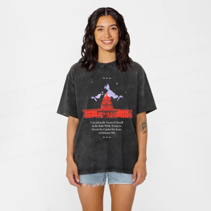 Baddiecat Love Jesus Washed T-shirt