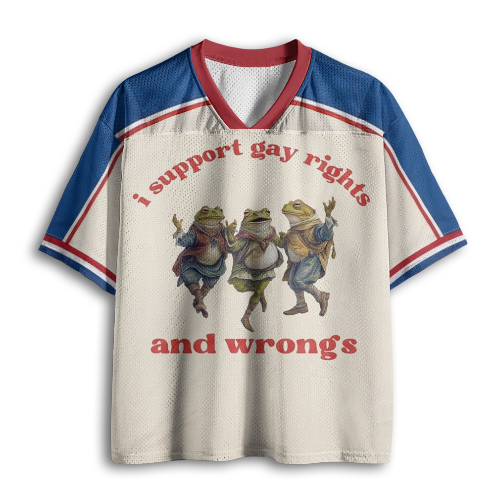 Baddiecat I Support Gay Rights And Wrongs Mesh Jersey