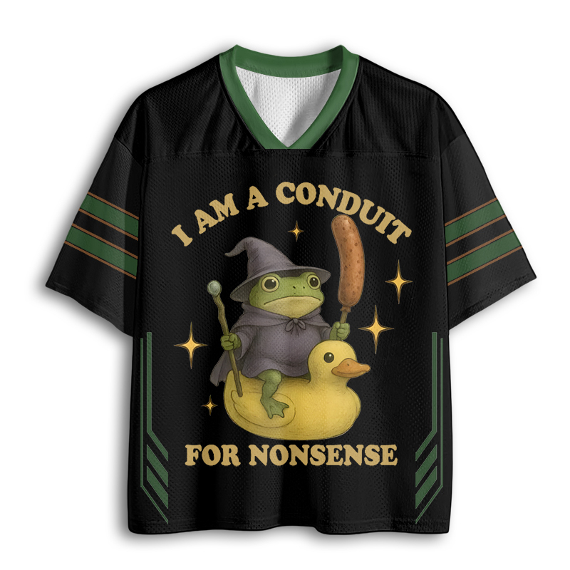 Baddiecat I Am A Conduit For Nonsense Frog Mesh Jersey