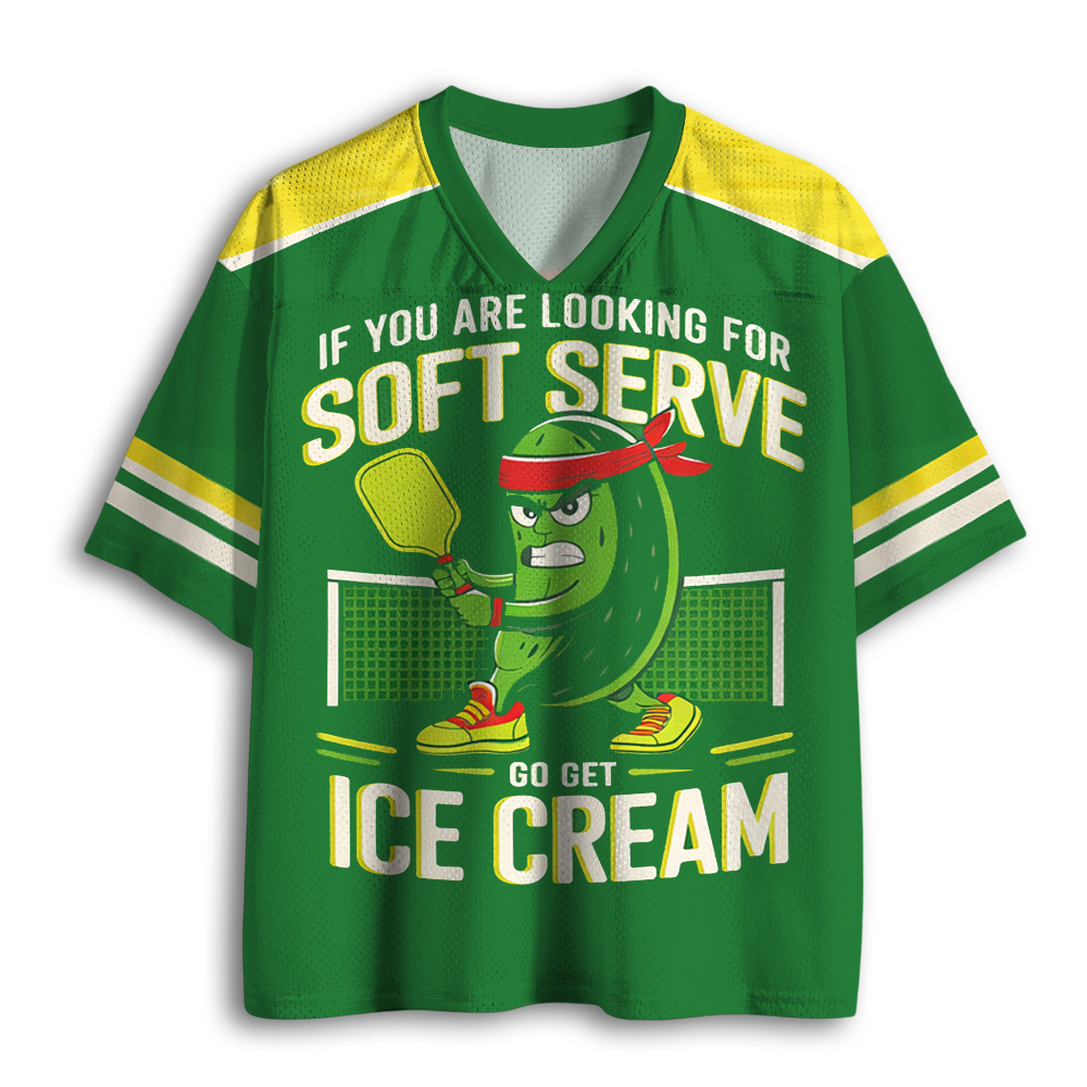 Baddiecat Soft Serve Pickleball Joke Mesh Jersey