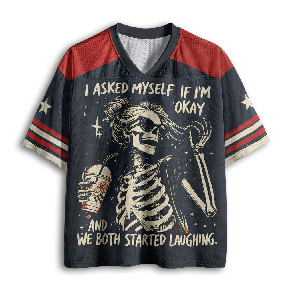 Baddiecat I Asked Myself If I'm Okay Skeleton Mesh Jersey