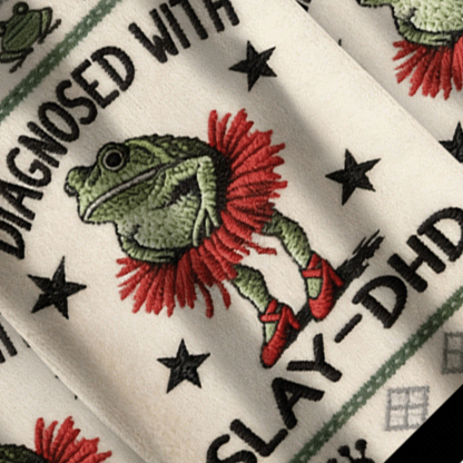 Baddiecat The Frog Diagnosed With Slay-DHD Frog Ugly Sweatshirt