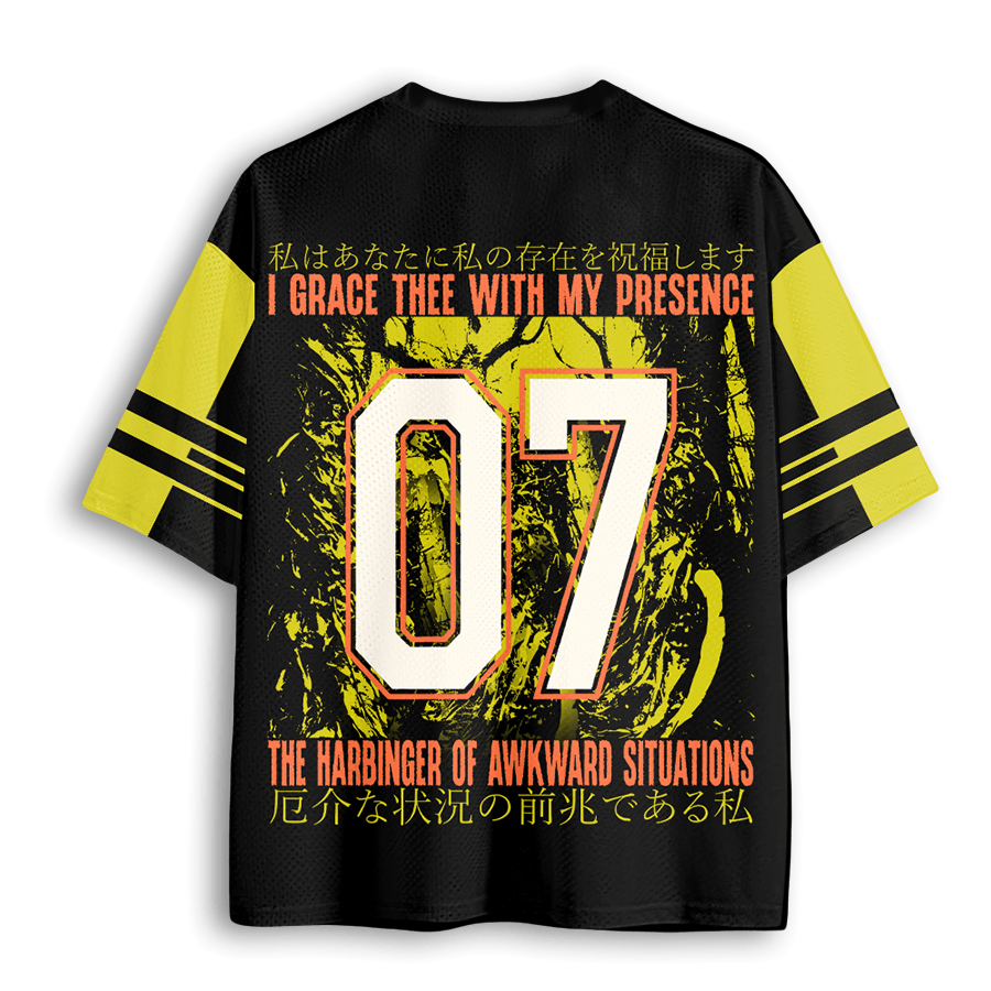 Baddiecat The Harbinger Of Awkward Situations Funny Vintage Japanese Goose Mesh Jersey