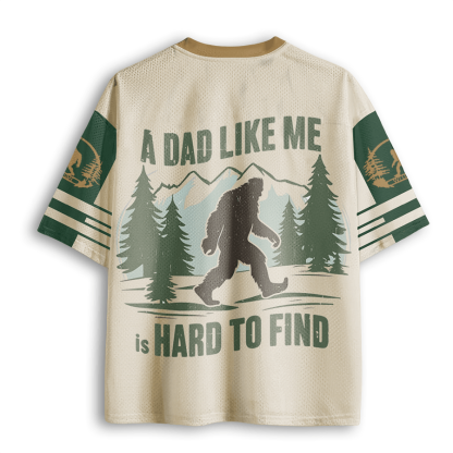 Baddiecat Retro Funny Bigfoot Dad A Dad Like Me Is Hard To Find Mesh Jersey