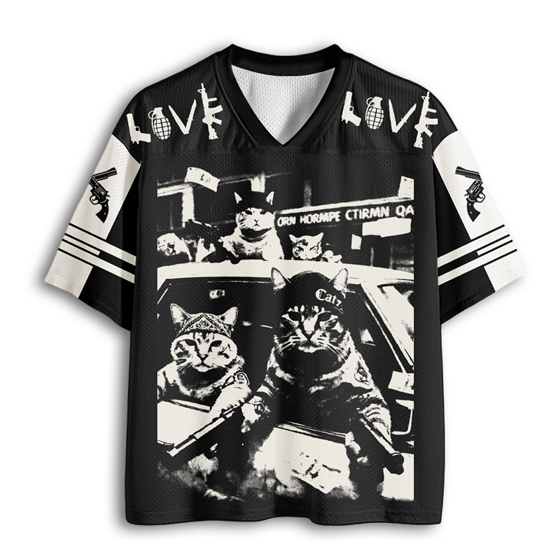 Baddiecat Gangster Cats Mesh Jersey
