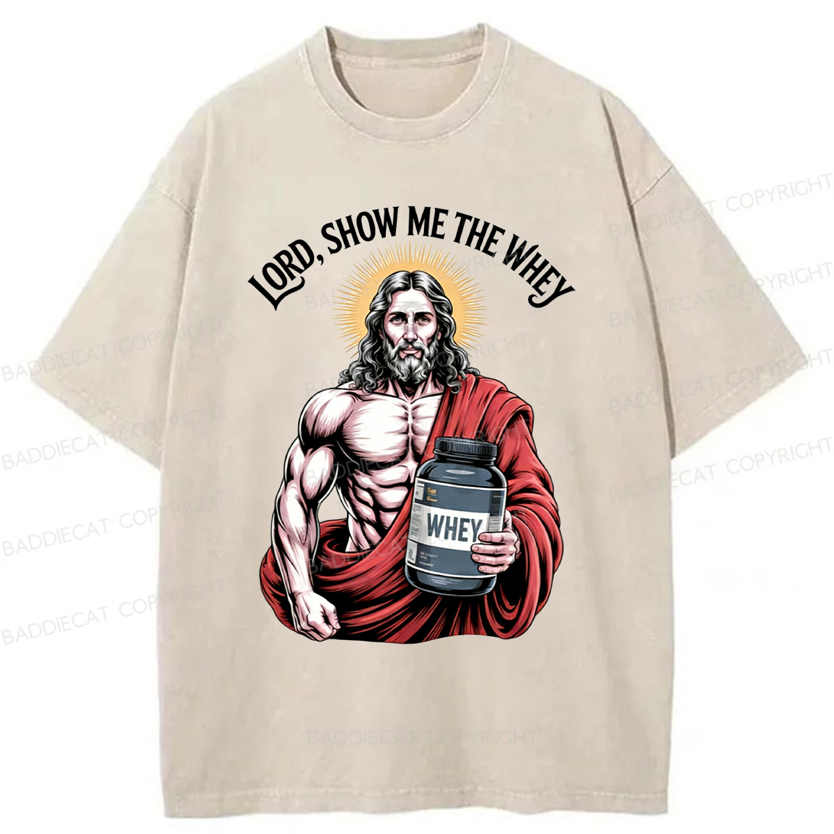 Baddiecat Lord Show Me The Whey Washed T-Shirt