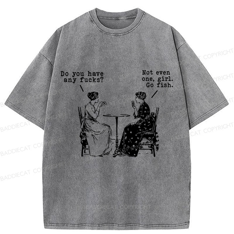Baddiecat Lady's Fun Chat Washed T-shirt