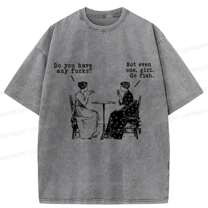 Baddiecat Lady's Fun Chat Washed T-shirt