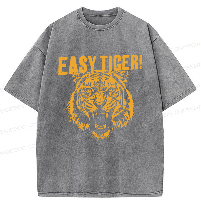 Baddiecat Easy Tiger Washed T-shirt