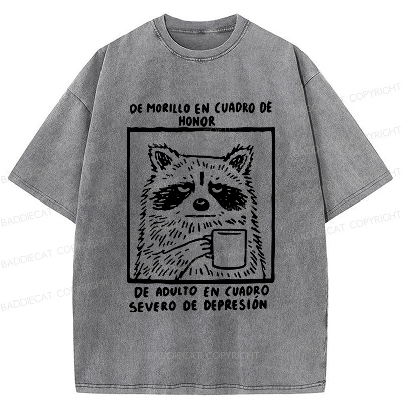 Baddiecat Life Of Contrast Washed T-shirt
