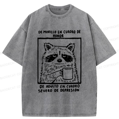 Baddiecat Life Of Contrast Washed T-shirt