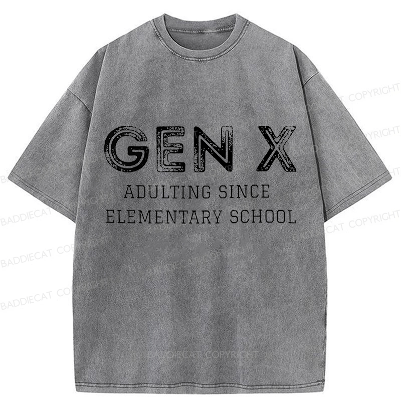 Baddiecat Gen X Washed T-shirt