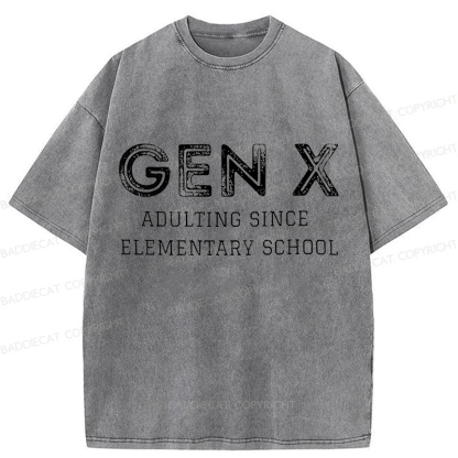 Baddiecat Gen X Washed T-shirt