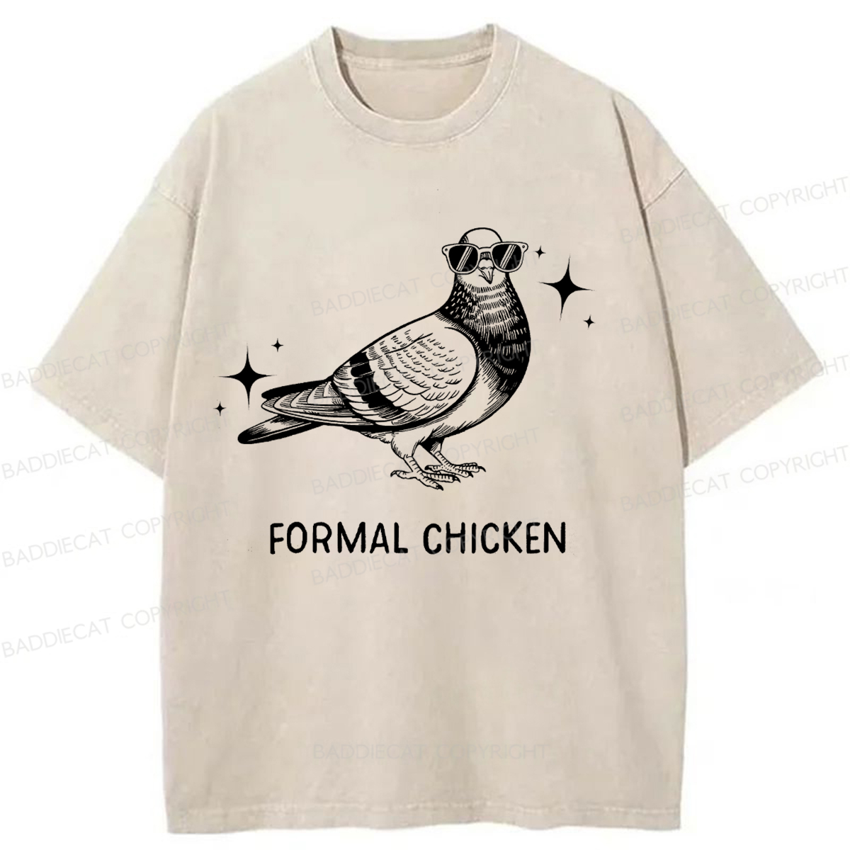Baddiecat Dazzling Food Washed T-shirt
