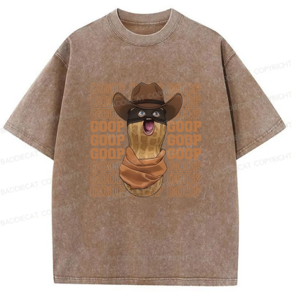 Baddiecat The Burnt Peanut GOOP Meme Washed T-shirt