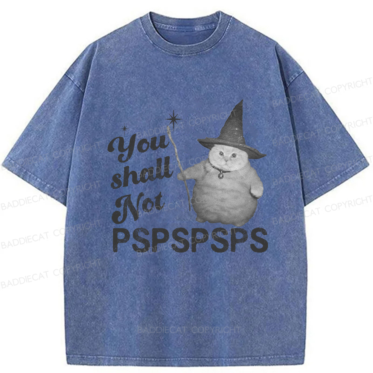 Baddiecat Magical Cat Washed T-shirt