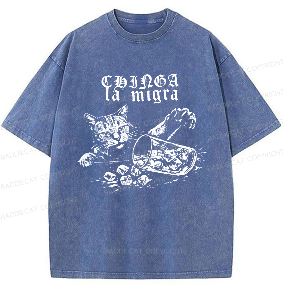 Baddiecat No Ice Cubes Washed T-shirt