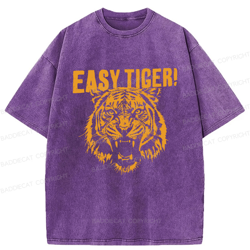 Baddiecat Easy Tiger Washed T-shirt