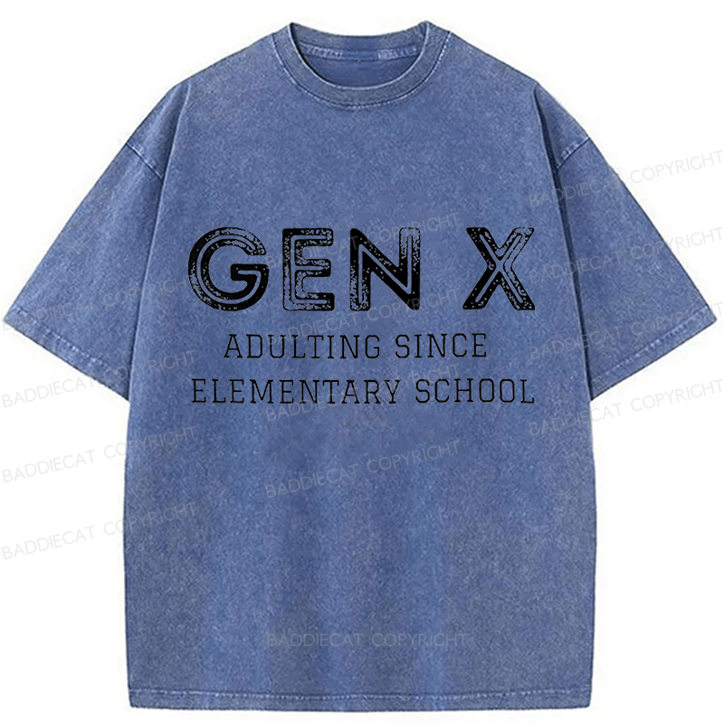 Baddiecat Gen X Washed T-shirt
