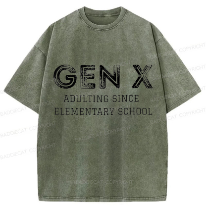 Baddiecat Gen X Washed T-shirt