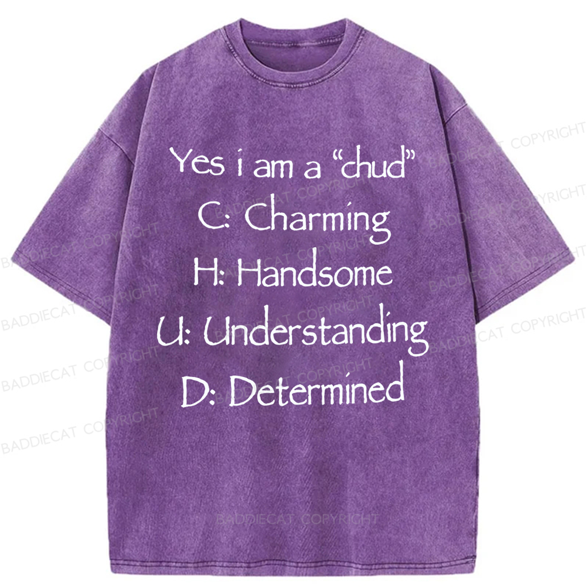 Baddiecat Proud Chud Washed T-shirt