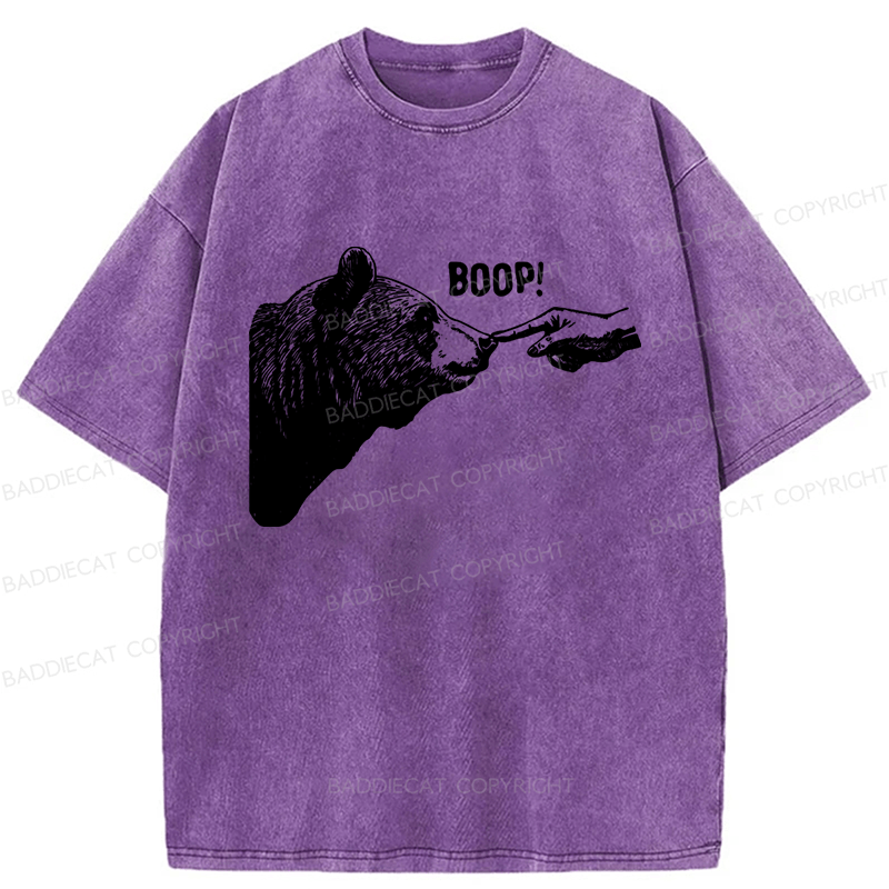 Baddiecat Boop Vintage Bear Washed T-shirt